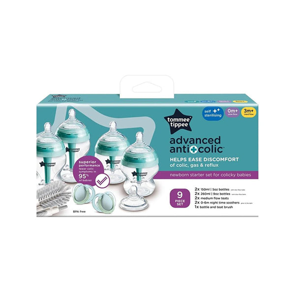 Advanced Anti-Colic Newborn Starter Set - 9Pcs