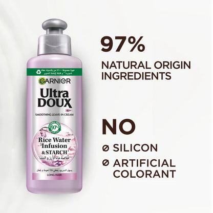 Ultra Doux Rice Water Infusion & Starch, Leave In Cream, for Long Hair 200 ML