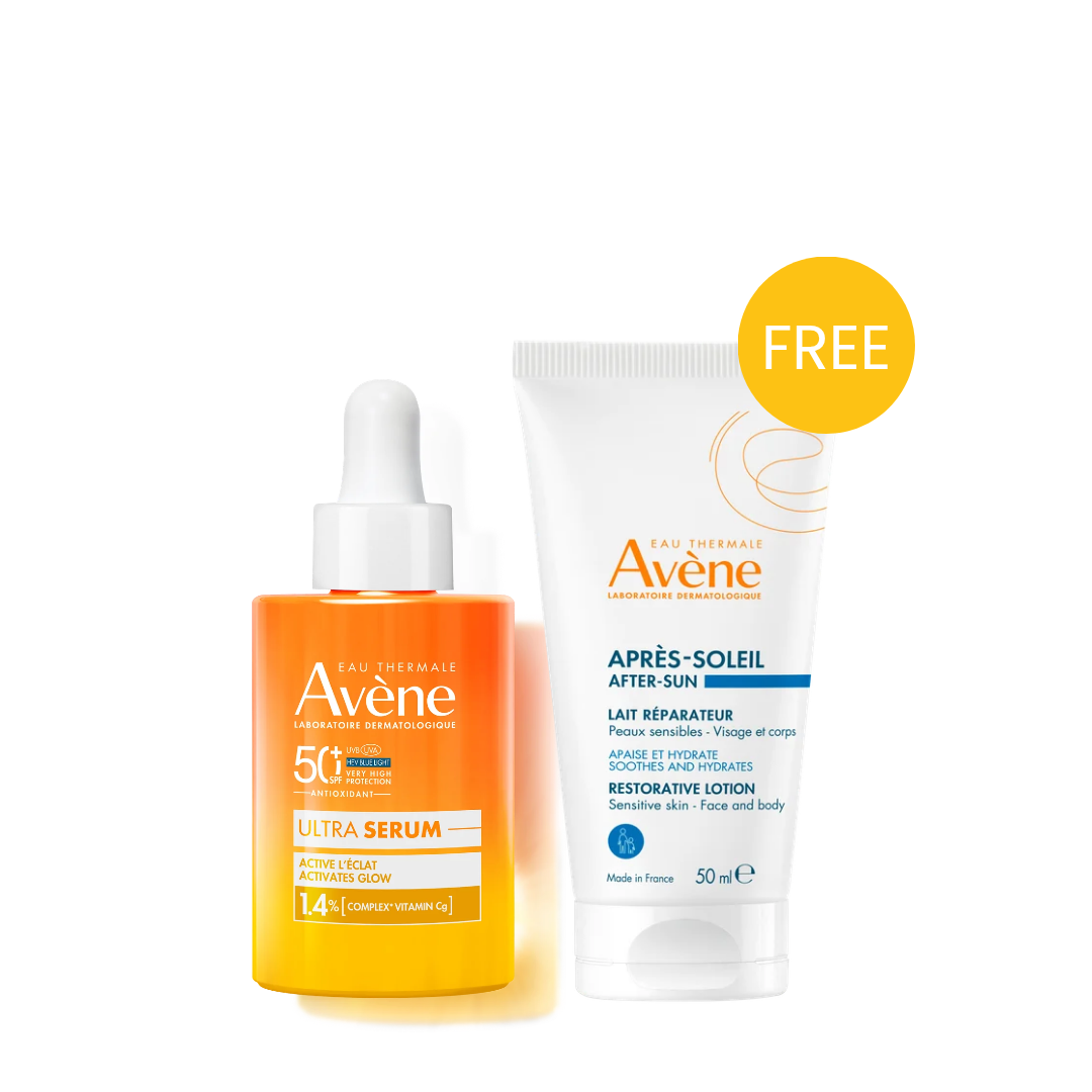 Avène Ultra Glow Serum SPF50+ | Activates Glow 30 ML & Get Free Gift - After SunRepair Lotion 50 ML