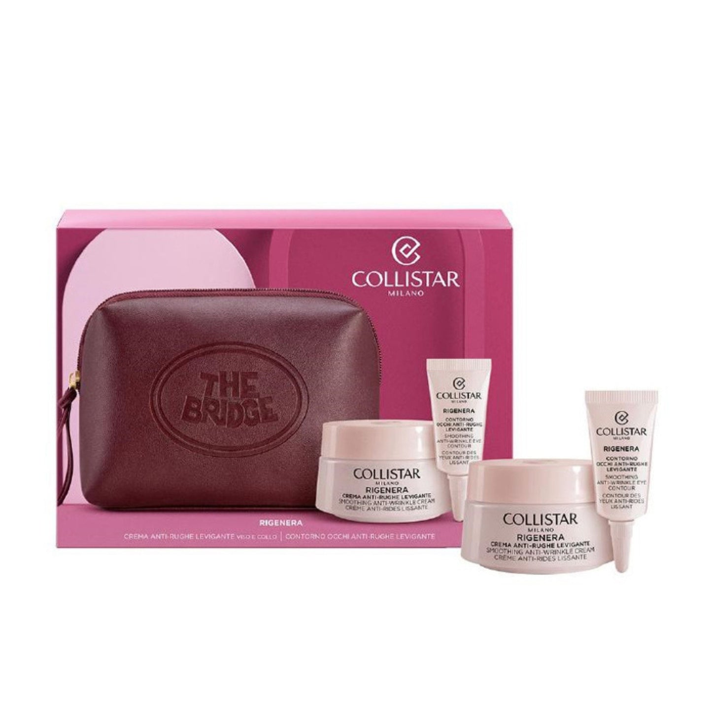 The Bridge Rigenera Smoothing Anti-Wrinkle Cream 50mL & Eye Contour 5mL Magic Drops GIFT with Pouch