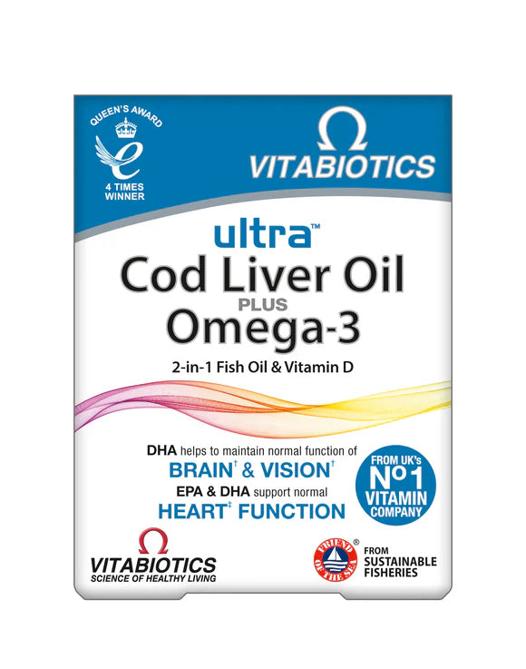 Ultra Cod Liver Oil Plus Omega 3 60 Capsules