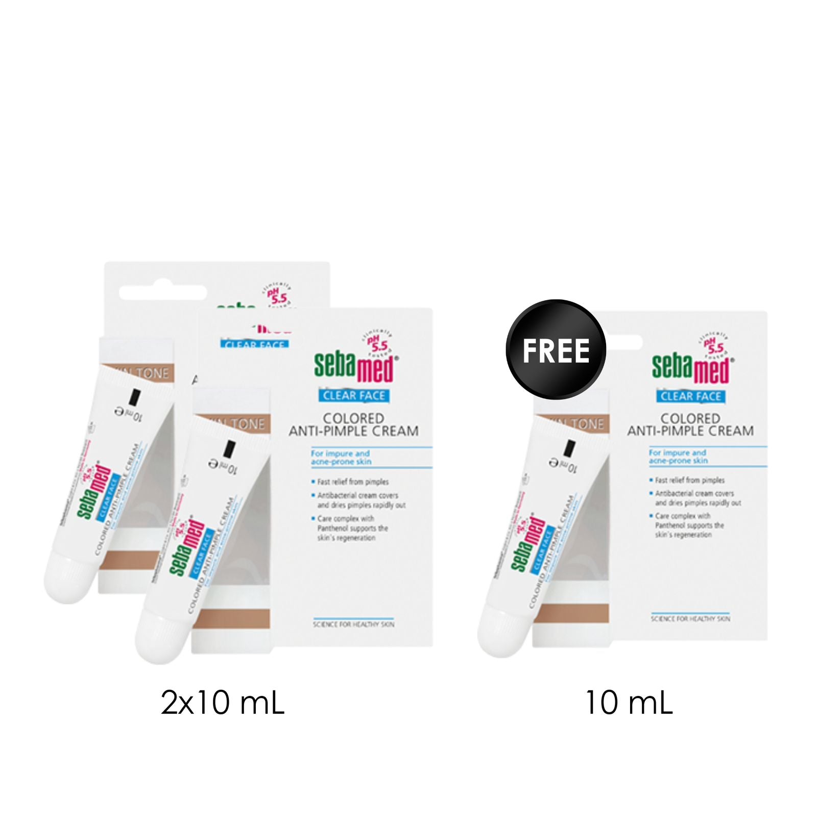 3x Clear Face Anti Pimple Gel 10 ML