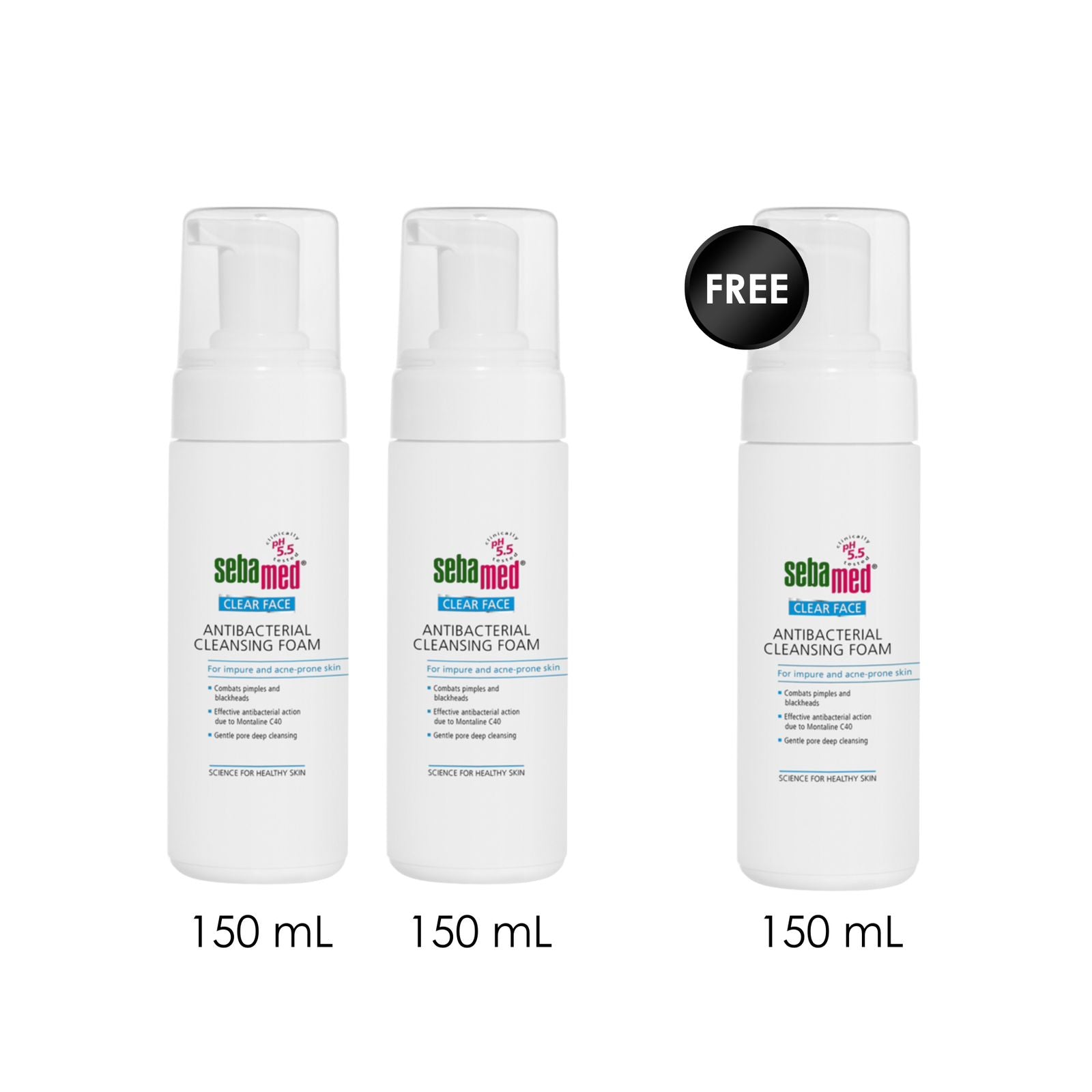 3x Antibacterial Cleansing Foam