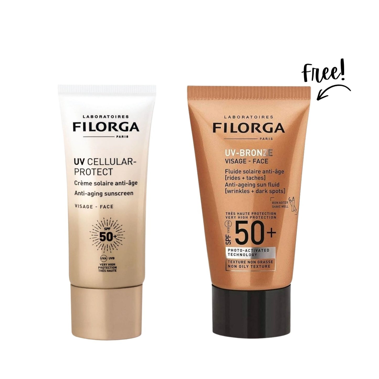Filorga UV Cellular-Protect + UV-Bronze SPF50+ Duo | Buy 1 Get 1 Free