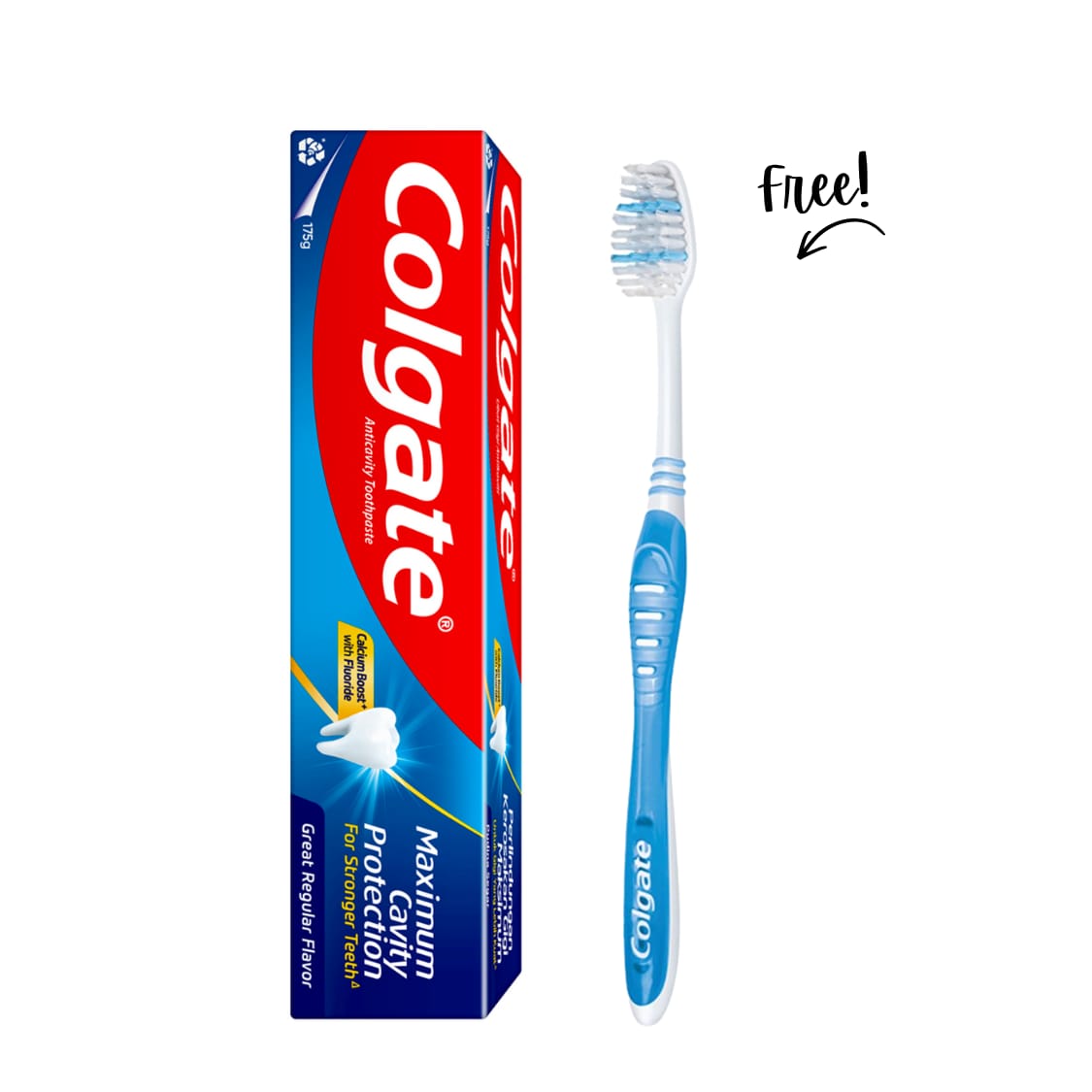 Colgate Maximum Cavity Protection Toothpaste 120 Ml Get A Free Colgate Toothbrush Double Action Medium