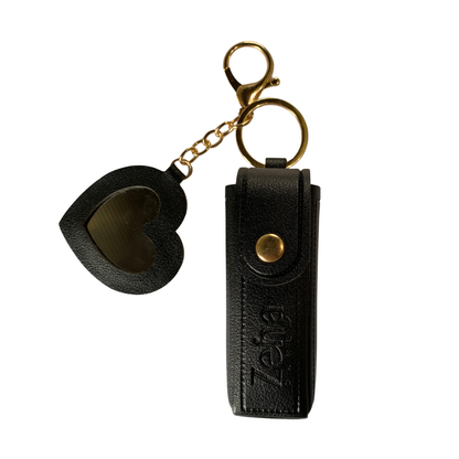 ZeinaCare Lip Balm Pouch & Heart Mirror + Free Beesline Lip Balm