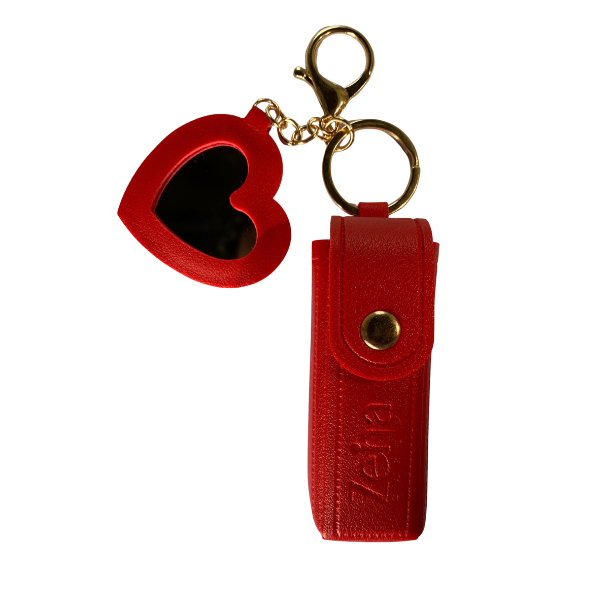 ZeinaCare Lip Balm Pouch & Heart Mirror + Free Beesline Lip Balm