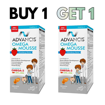 Buy 1 Get 1 | Omega Mousse for Children 2x100 mL Emulsion Bottle