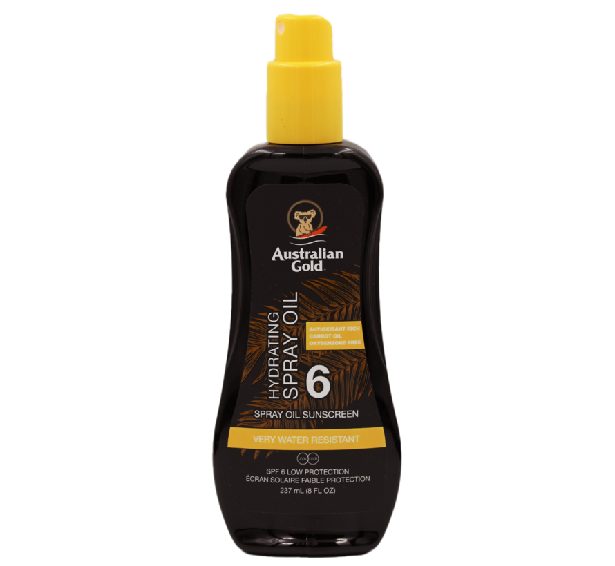 Hydrating Spray Oil Sunscreen SPF 6 Very Water Resistant 237 ML