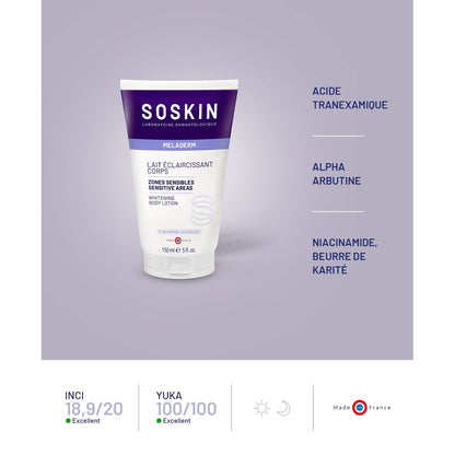 SOSKIN Meladerm Brightening Body Lotion key actives