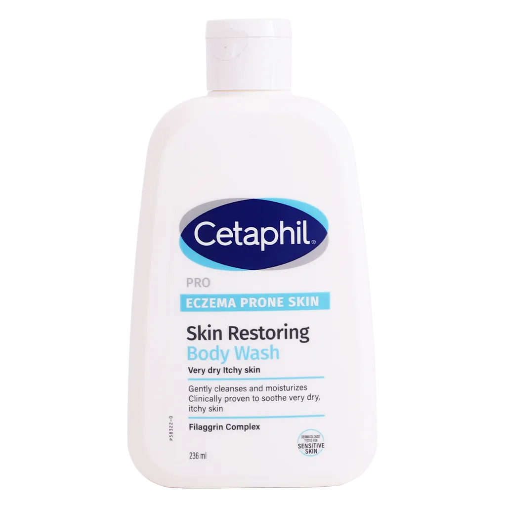 Cetaphil PRO Eczema-Prone Skin Restoring Body Wash 236ml exact regional bottle