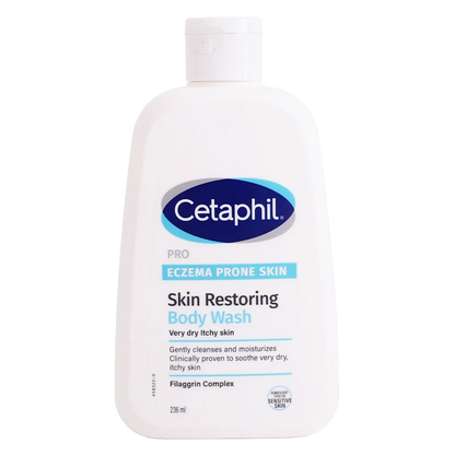 Cetaphil PRO Eczema-Prone Skin Restoring Body Wash 236ml exact regional bottle