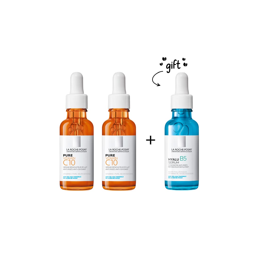 2 x Vitamin C10 Serum + Free Hyaluron B5 Serum