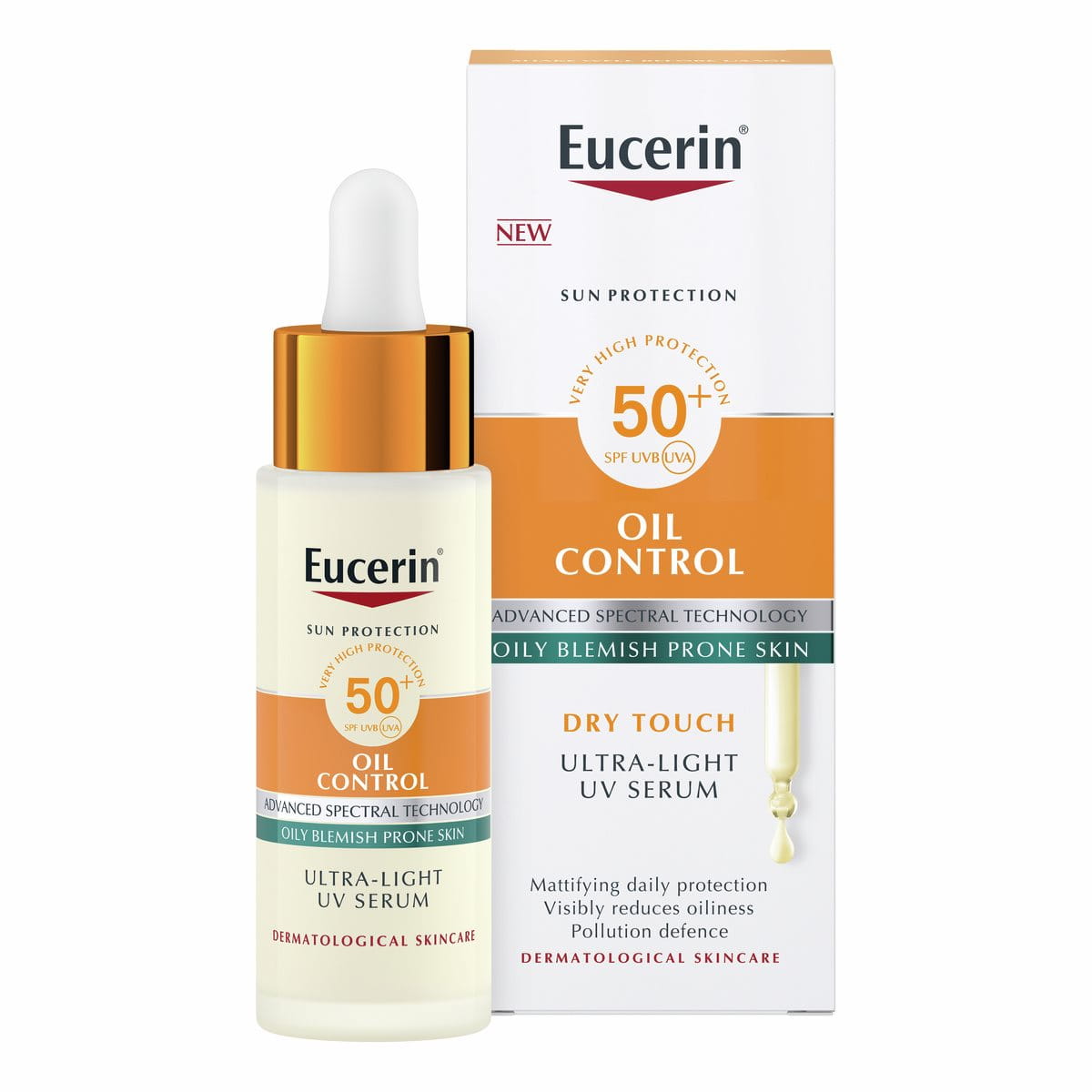 Eucerin Oil Control Ultra-Light UV Serum SPF 50+ 30 ML with box