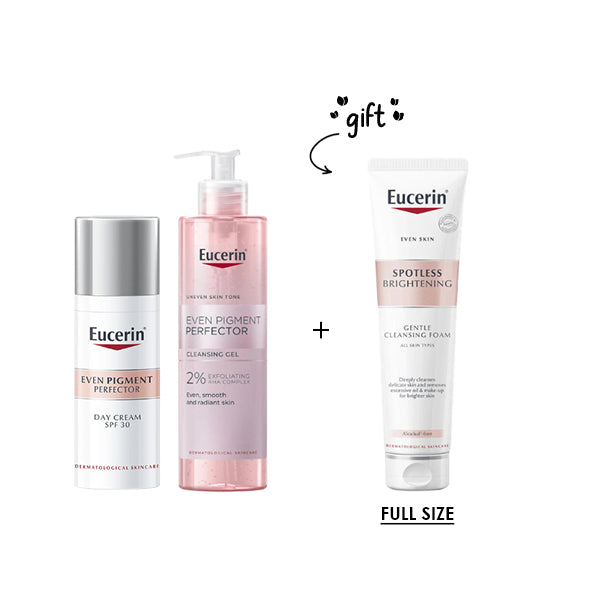 Even Pigment Perfector Day Cream SPF 30 50 ML  +Even Pigment Perfector Exfoilating Cleansing Gel 200 ML + Free Cleansing Foaming