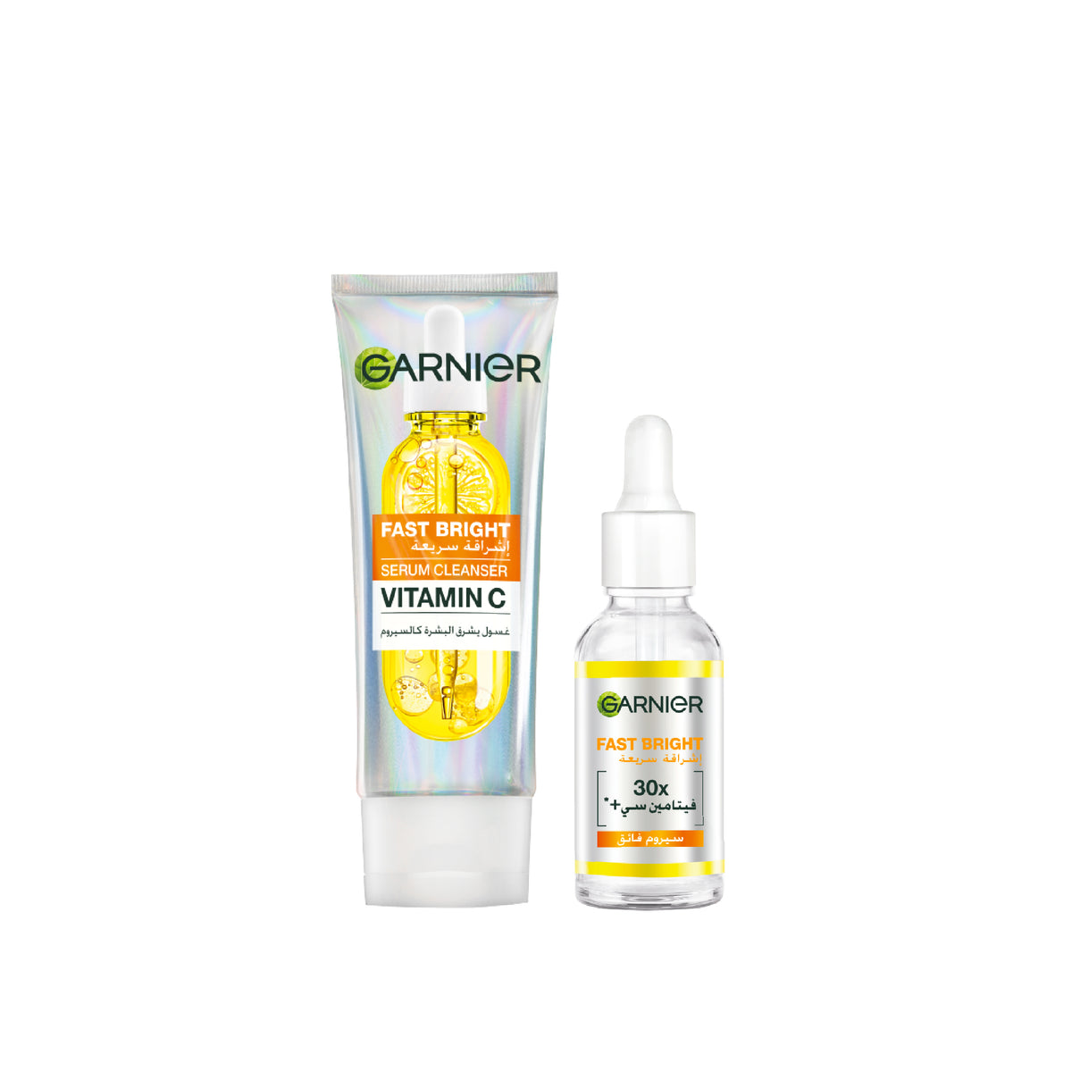 Garnier promotional bundle 1: Garnier Fast Bright Serum Cleanser + Vitamin C Day Serum