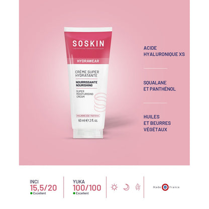 SOSKIN Hydrawear Super Moisturizing Cream key actives