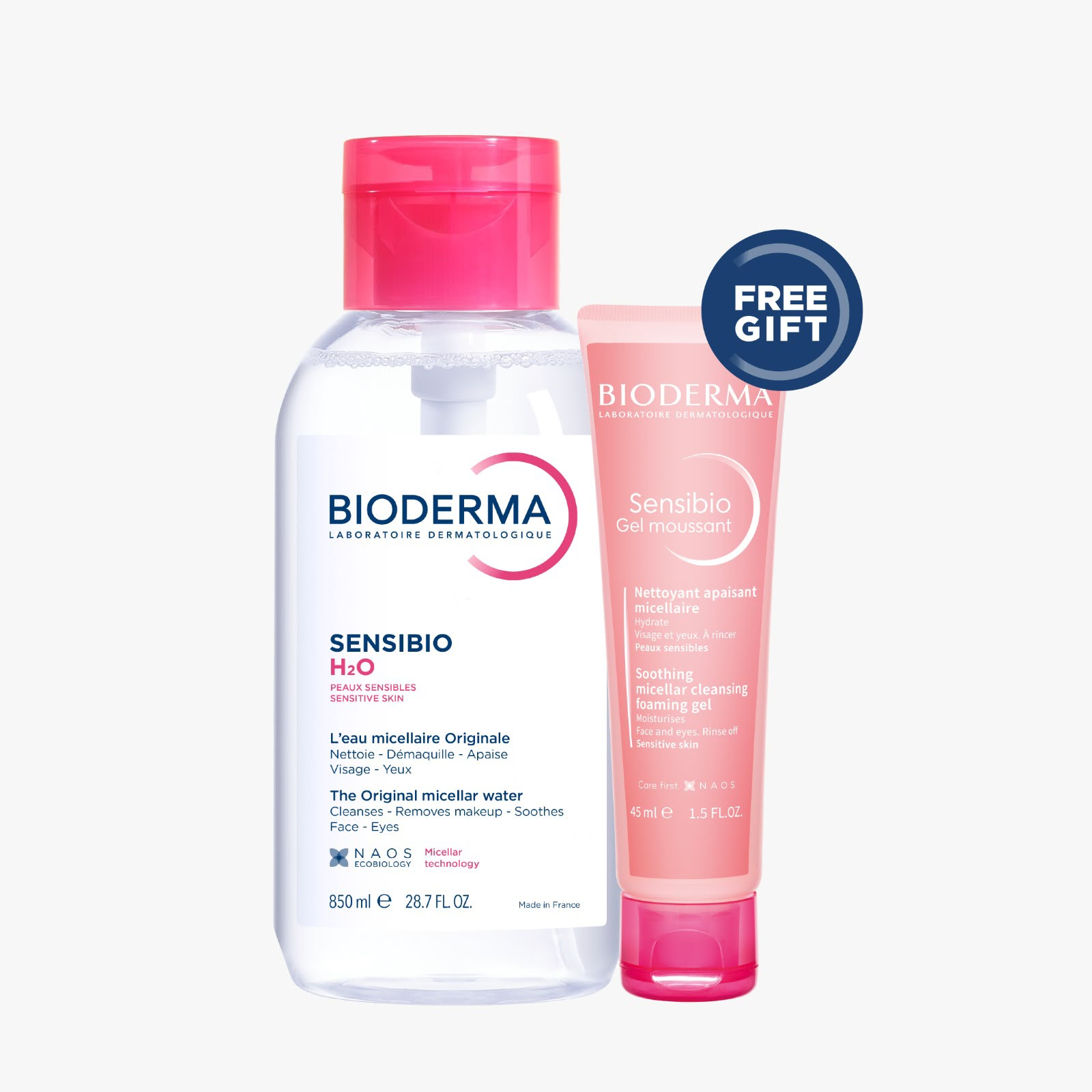 Buy Sensibio H2O Micellar Water 850 ML & Get Free Gift - Sensibio Gel Moussant 45 ML