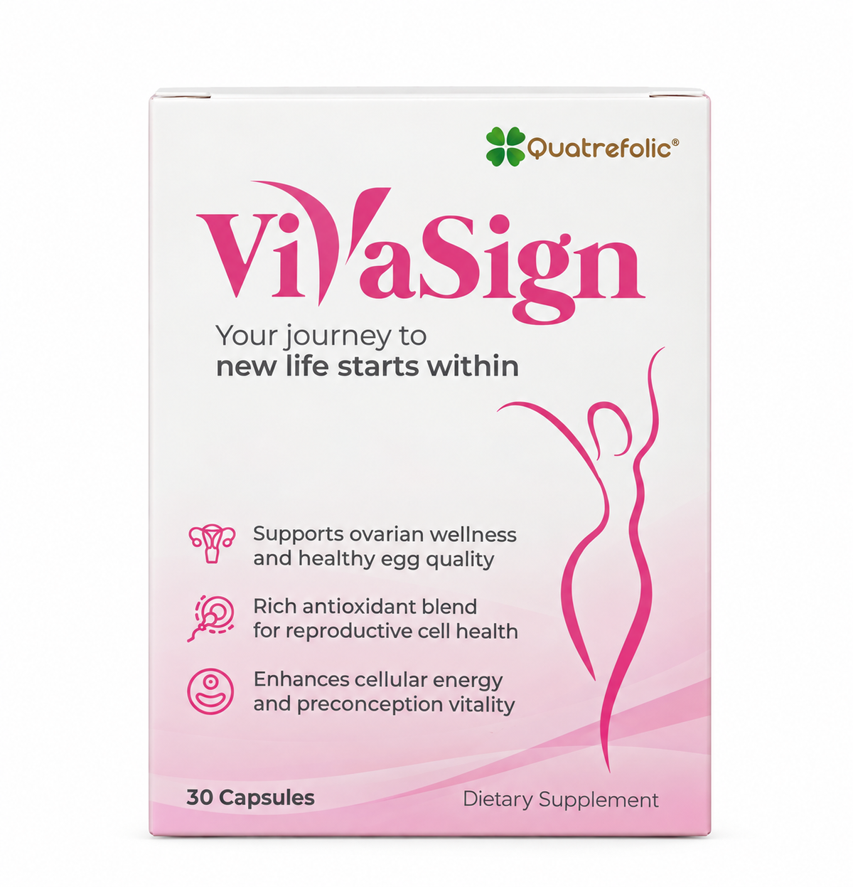 VivaSign Quatrefolic Fertility & Preconception Support – 30 Capsules
