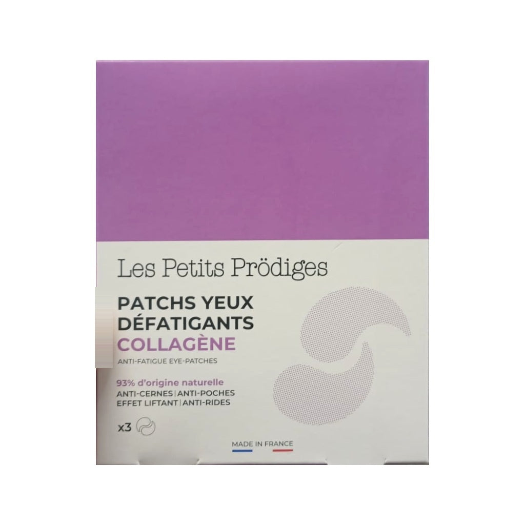 Les Petits Prödiges Collagen Anti-Fatigue Eye Patches original purple 3-pair packaging on white background