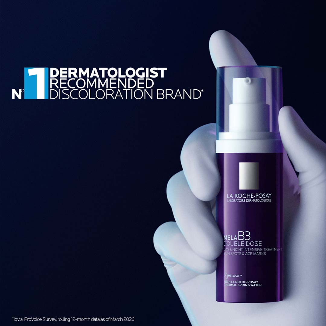 La Roche-Posay Mela B3 Double Dose dermatologist recommended discoloration brand visual