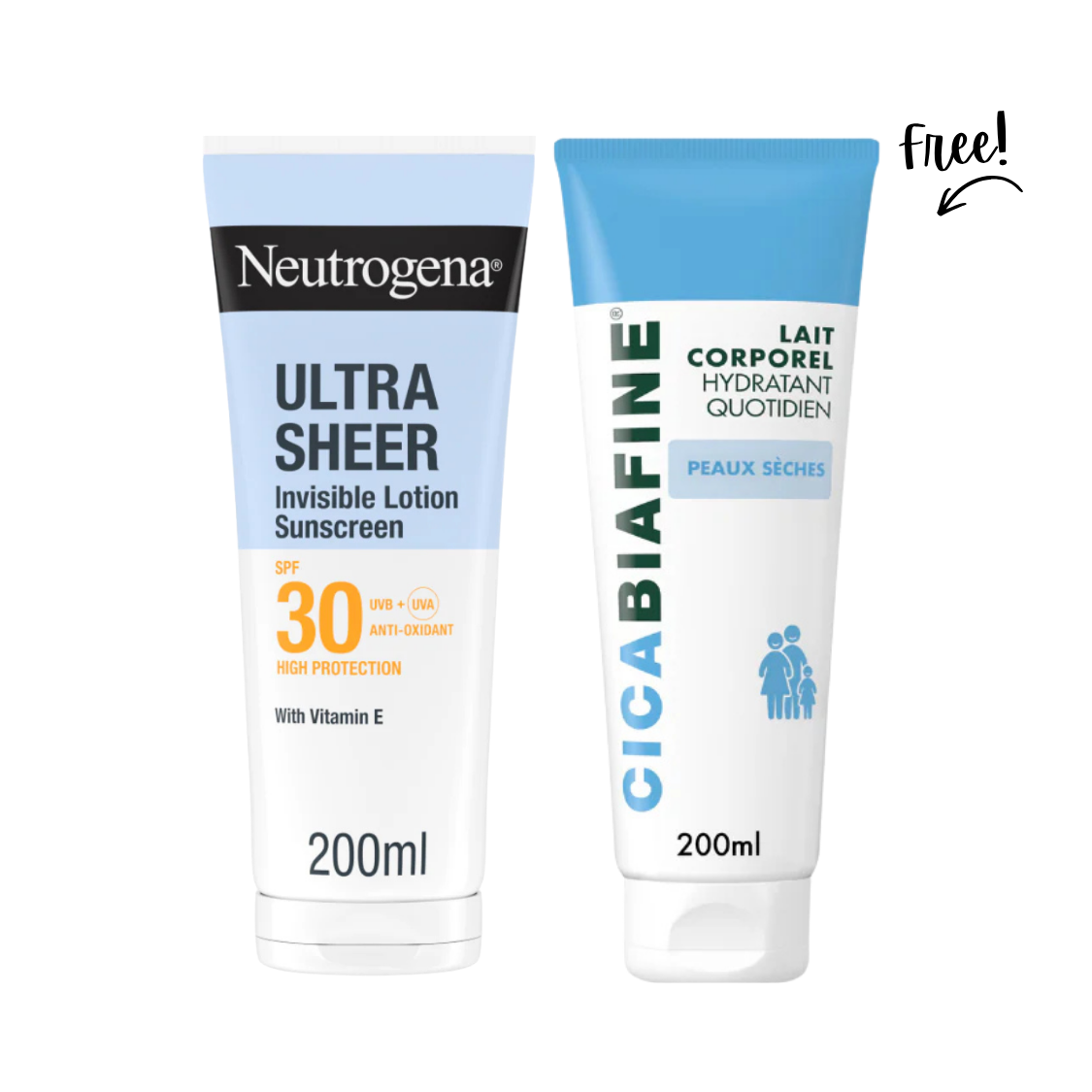 Ultra Sheer Invisible Lotion Sunscreen Spf 30 Get Free Cicabiafine Lait Corporel Hydratant Quotidien