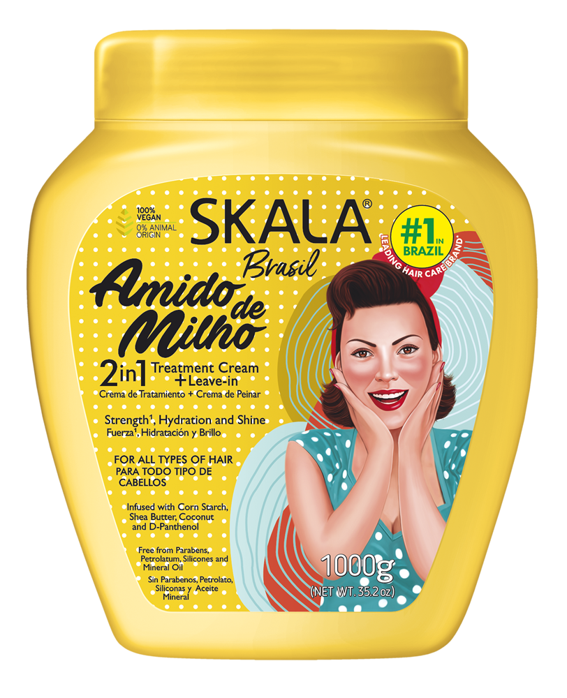 Brasil Amido Do Milho 2 In 1 Treatment Cream and Leave In 1000 G