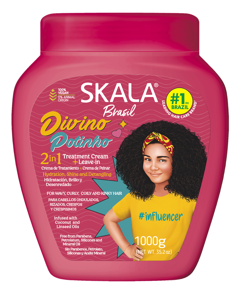 Brasil Divino Potinho 2 In 1 Treatment Cream and Leave In 1000 G
