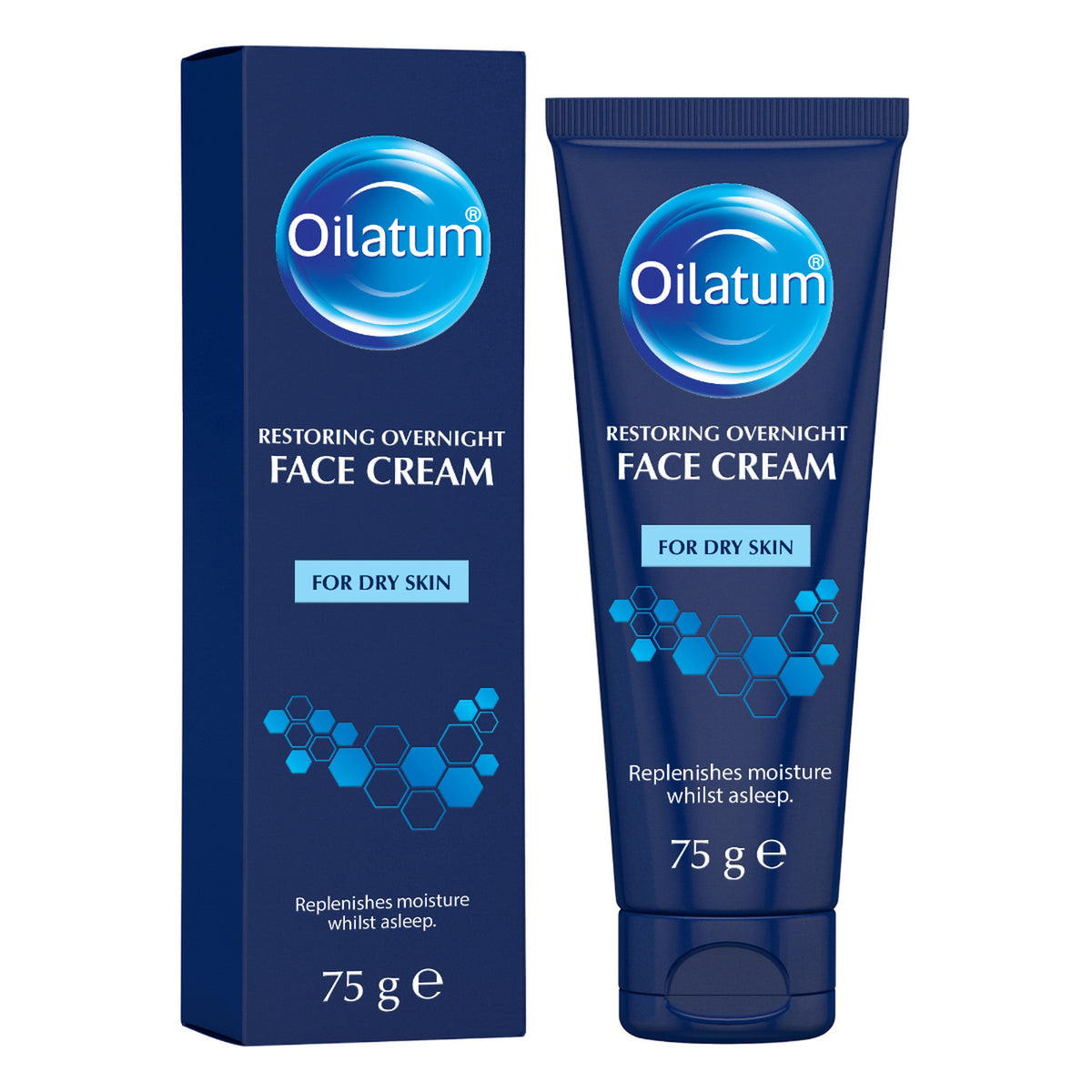 Oilatum Restoring Overnight Face Cream 75 G box and tube