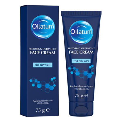Oilatum Restoring Overnight Face Cream 75 G box and tube
