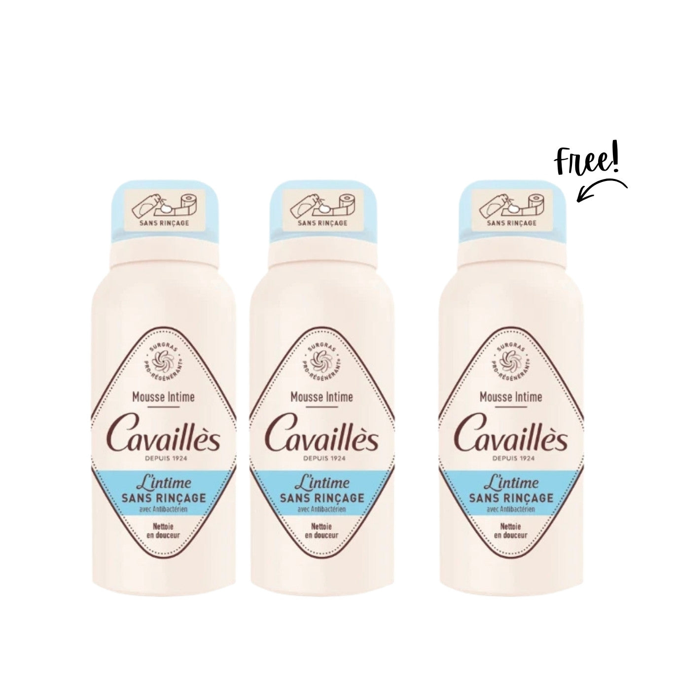 Buy 2 Leave-On Antibacterial Intimate Foam & Get 1 Free