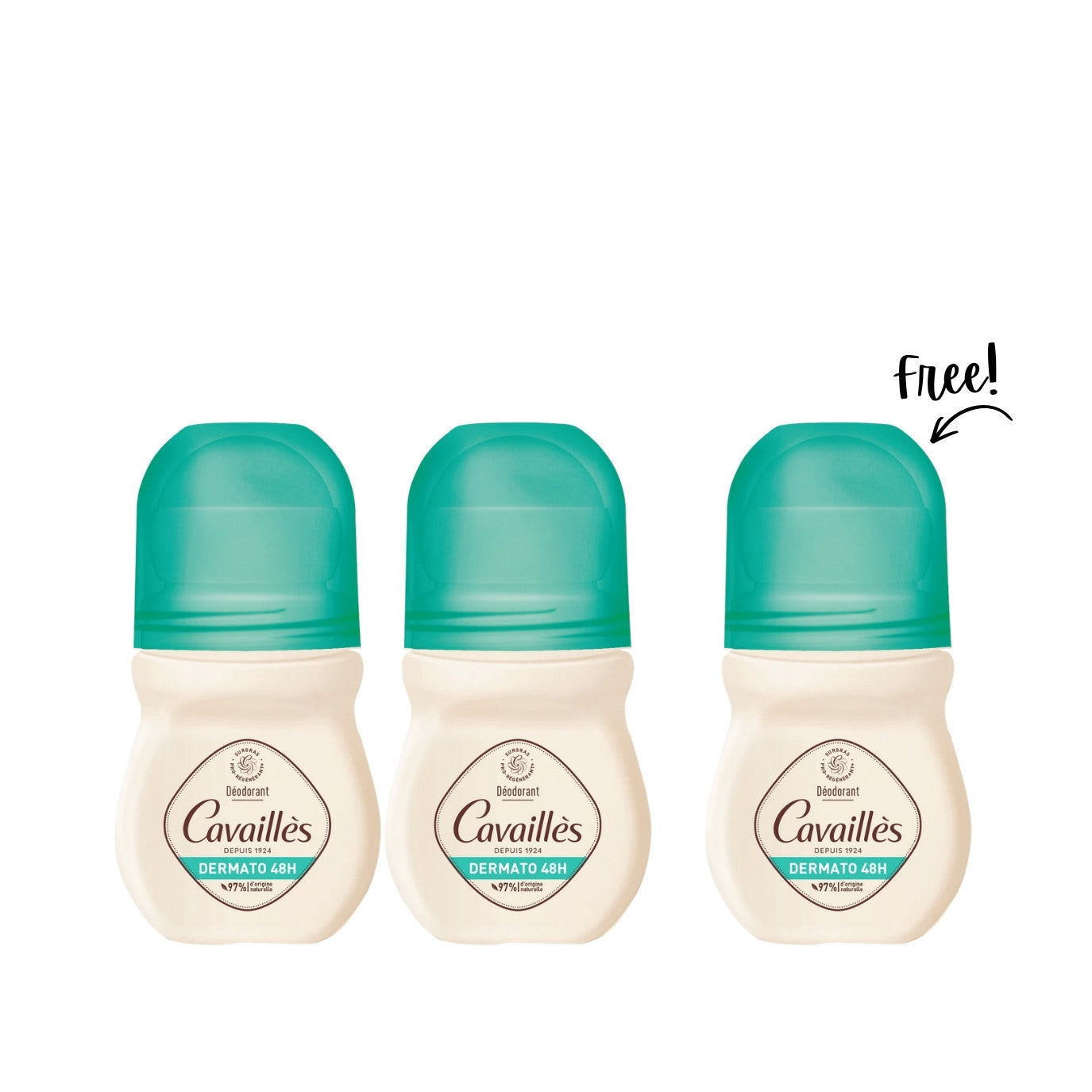 Buy 2 Dermato Deodorant Roll-on 50 ML Get 1 Free