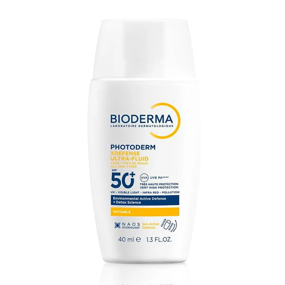 Bioderma sunscreen bottle on a white background