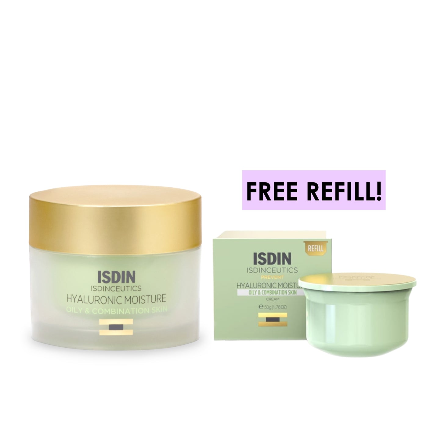 Hyaluronic Moisture - Oily & Combination Skin + Free Refill (50+50mL)