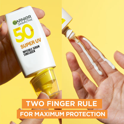 Garnier Super UV Invisible Serum Sunscreen With Spf50 For All Skin Types 30mL
