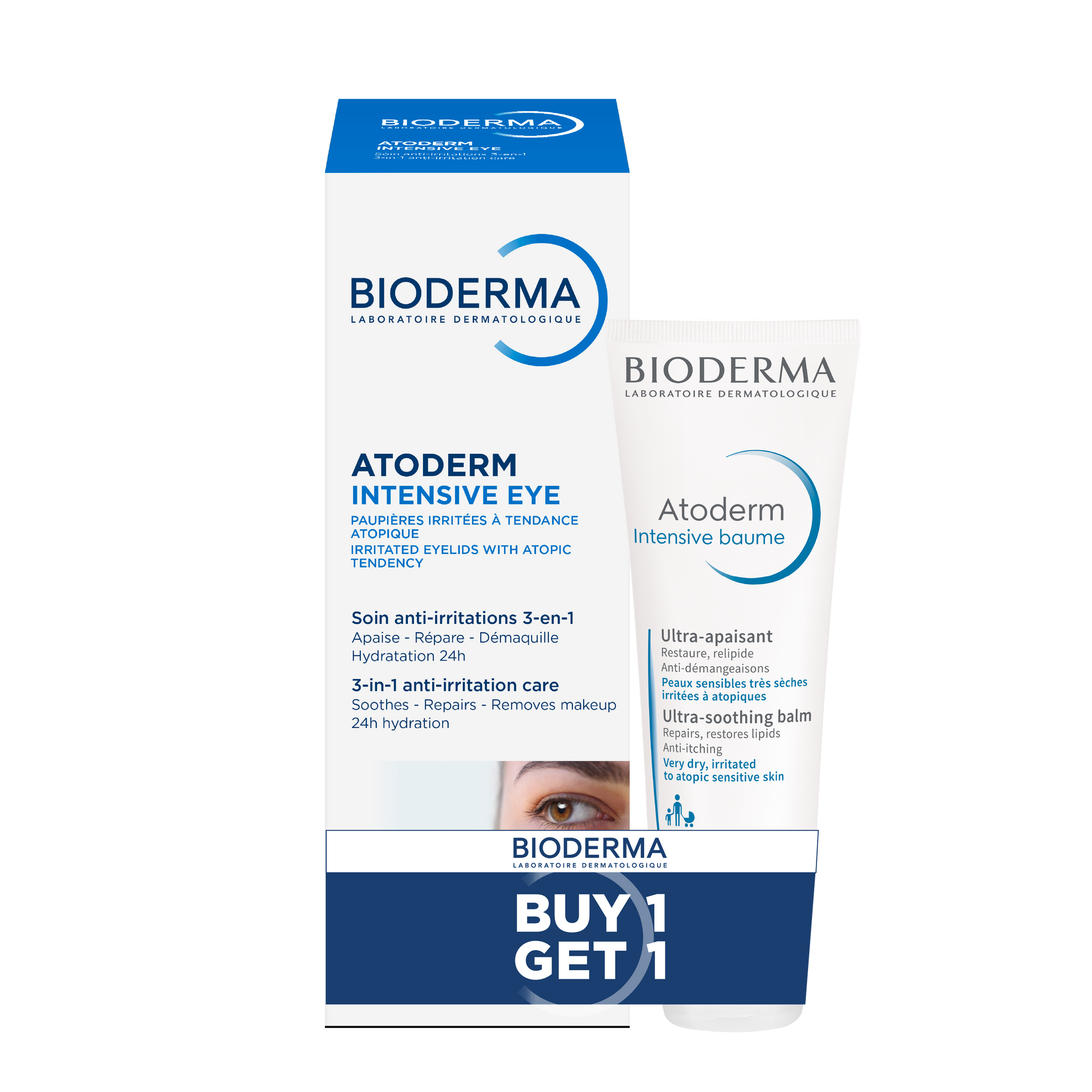 Bundle Bioderma Atoderm Intensive Eye + Atoderm Intensive Baume 45 ML