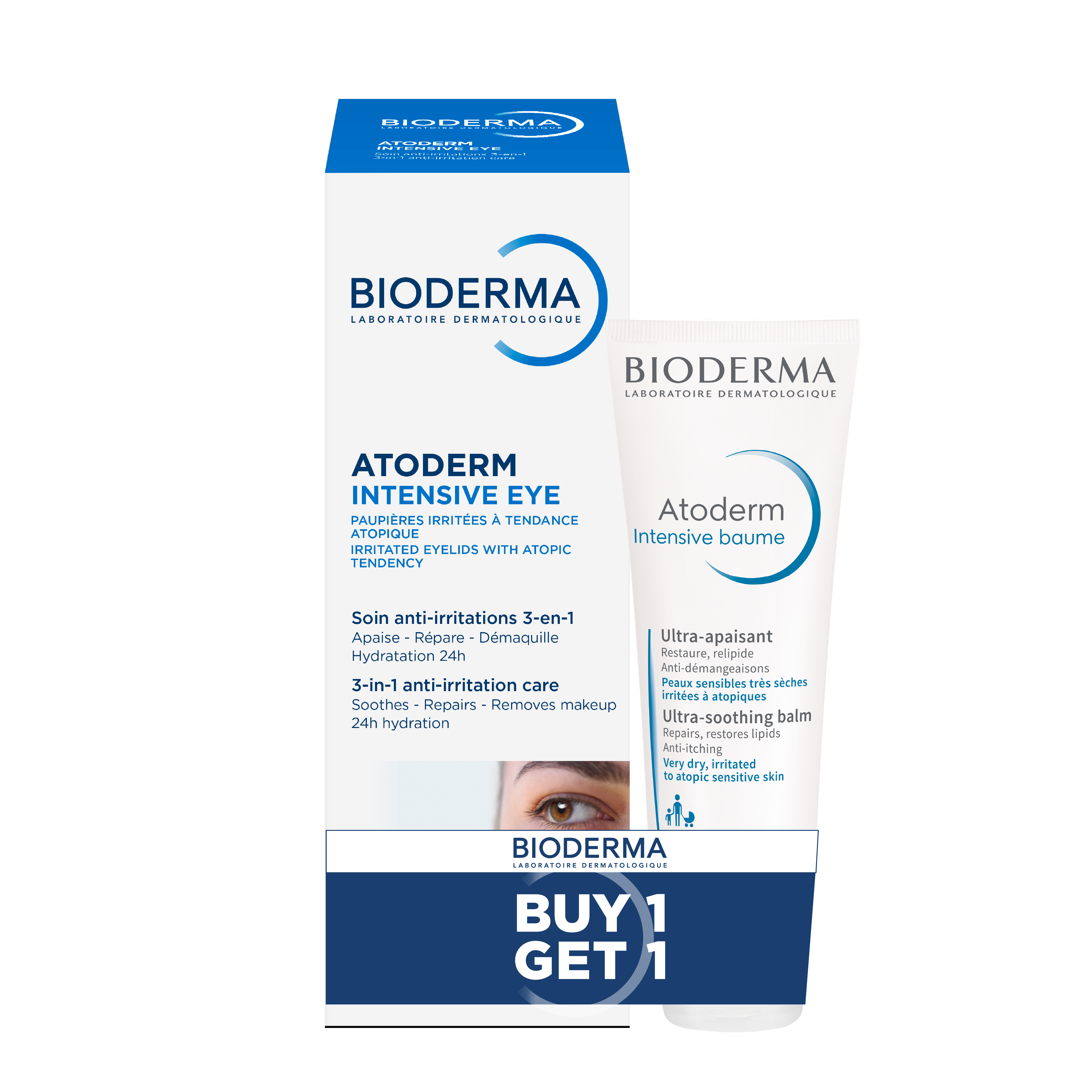 Bundle Bioderma Atoderm Intensive Eye + Atoderm Intensive Baume 45 ML