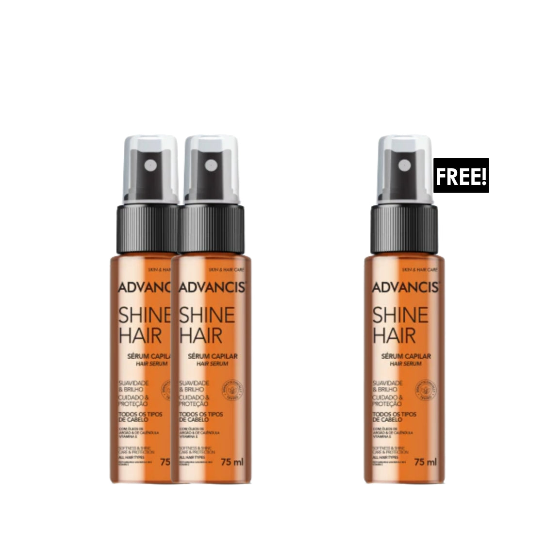 3 x Hair Shine Serum 75mL