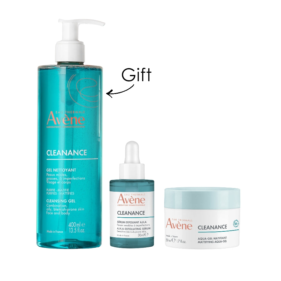 Cleanance Routine for Oily & Acne-Prone Skin + Free Cleanance Cleansing Gel 400 mL