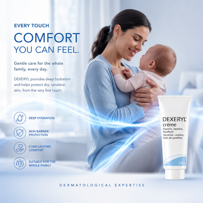 Dexeryl Emollient Cream for Dry to Atopic skin, 250g