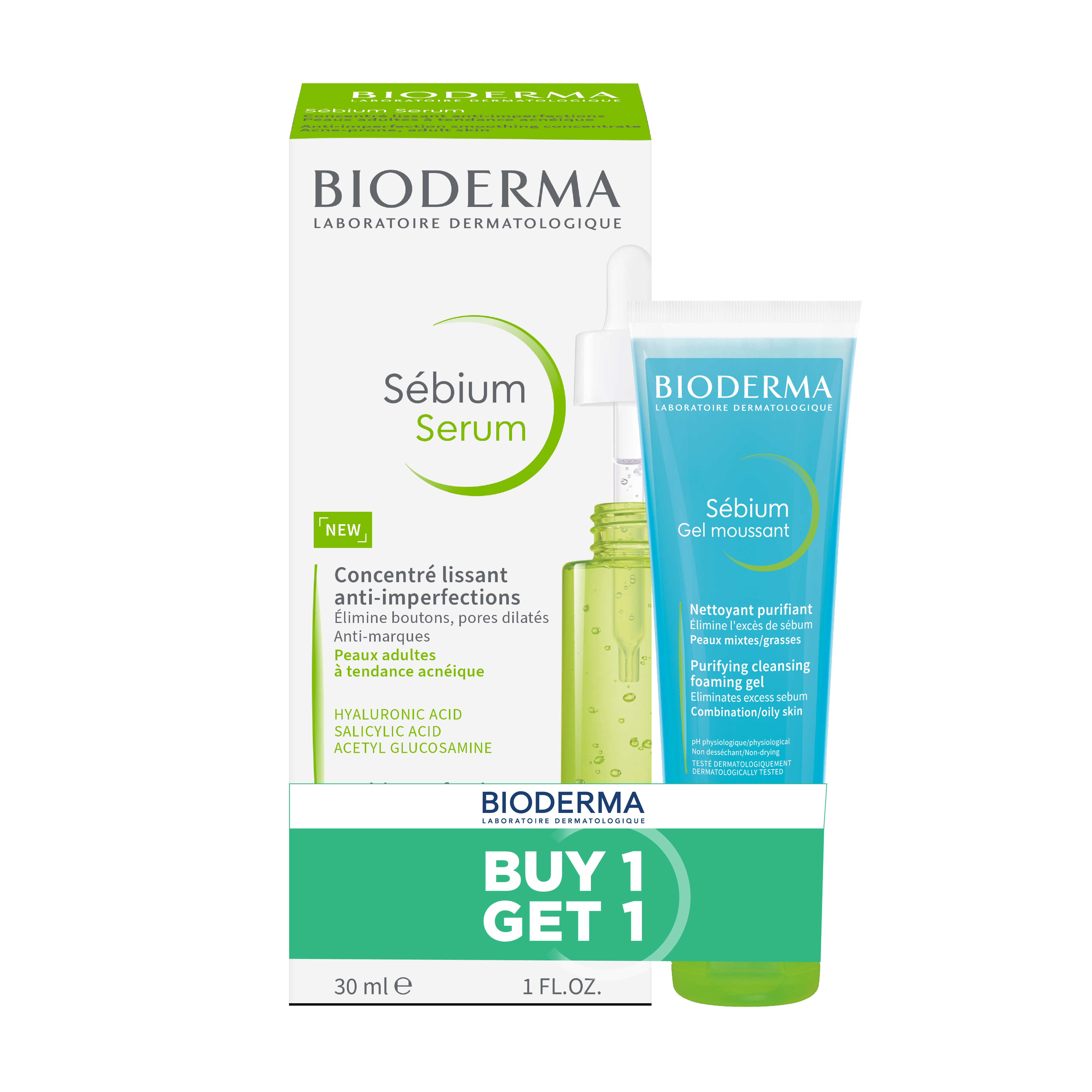 Buy One Sebium Serum Anti Imperfection 30 Ml Get One Sebium Purifying Cleansing Gel 45 ML