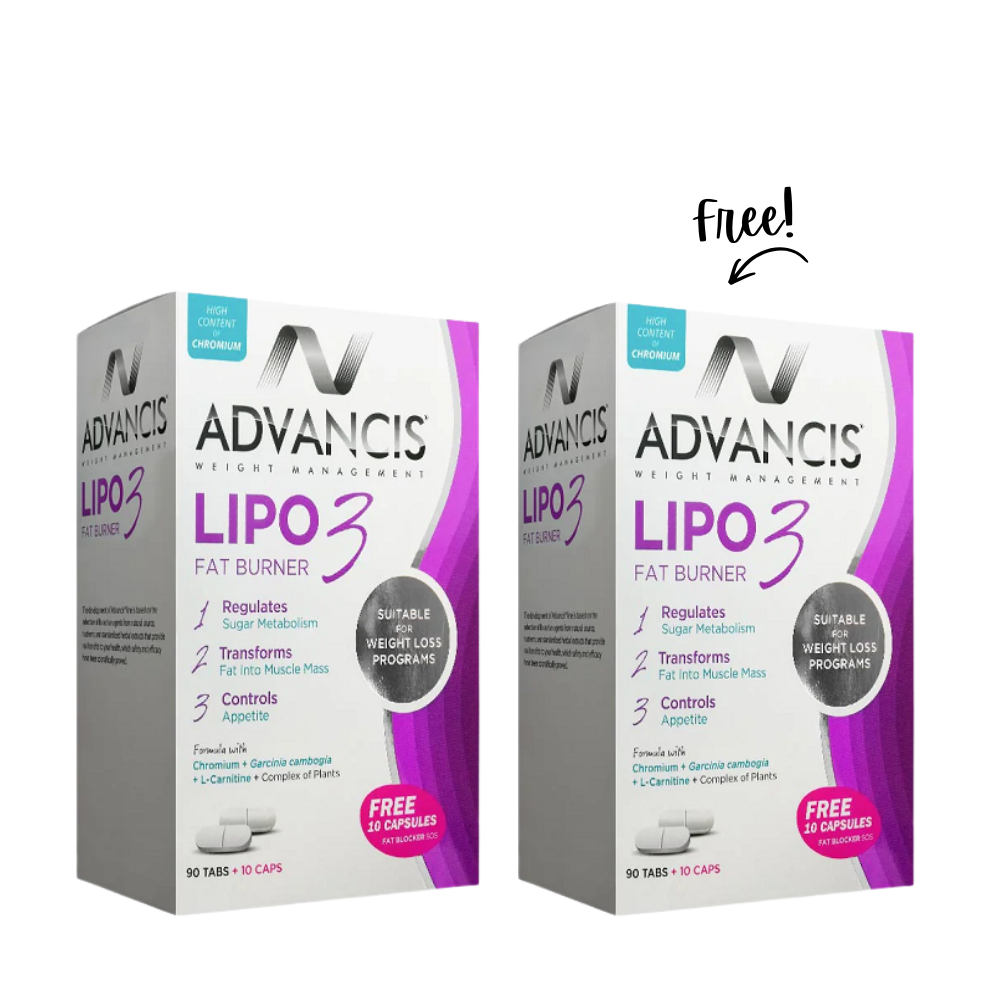 Buy 1 Get 1 | Lipo 3 Fat Burner 2x90 Tablets + 10 Capsules