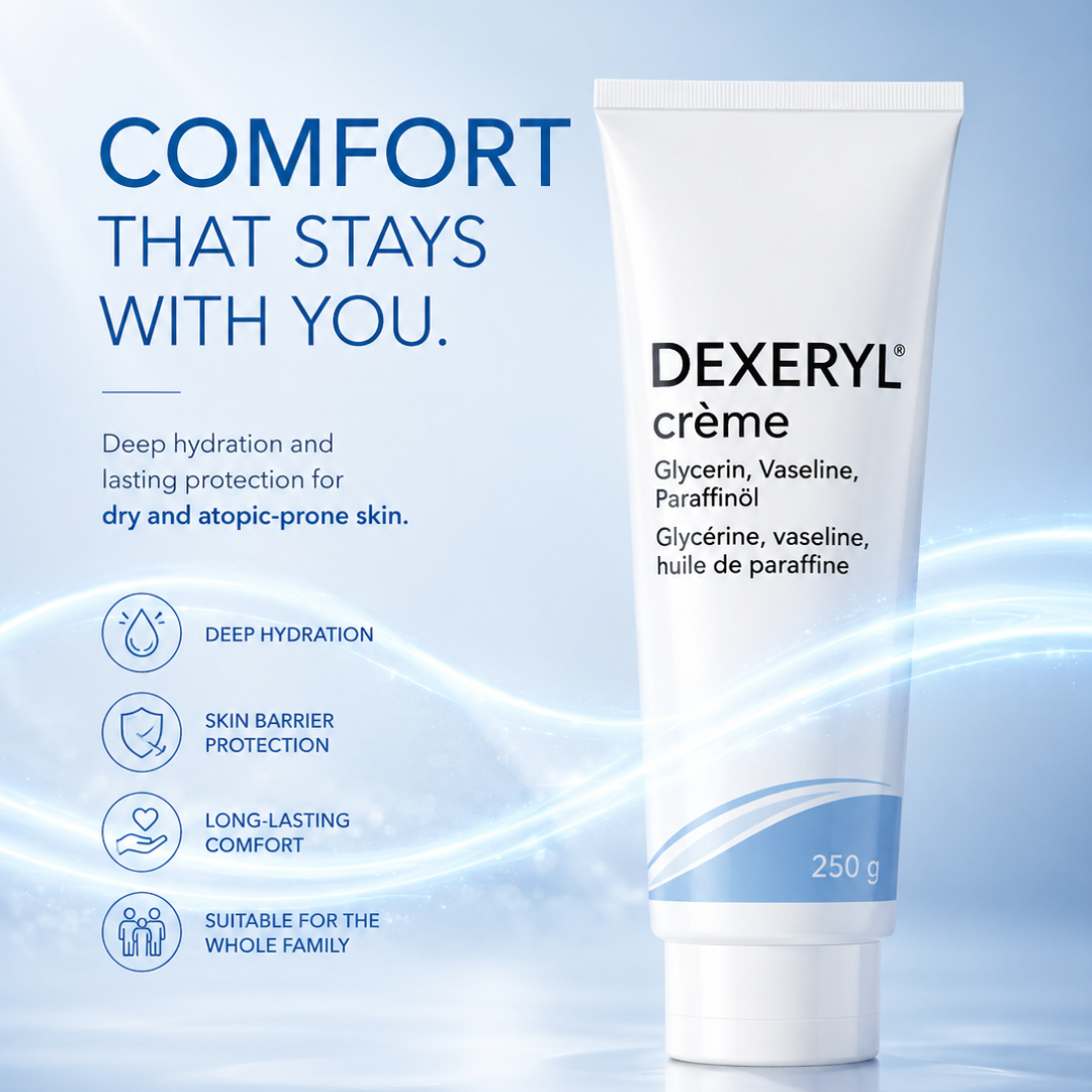 Dexeryl Emollient Cream for Dry to Atopic skin, 250g