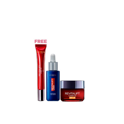 Revitalift Laser Anti-Aging Ritual: Serum + Day Cream + FREE Eye Contour