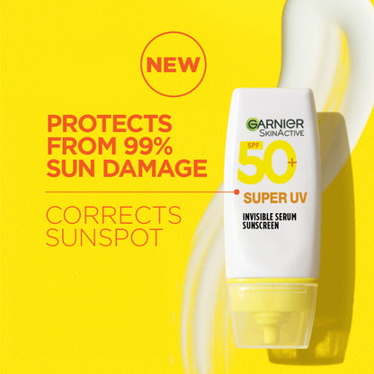 Garnier Super UV Invisible Serum Sunscreen With Spf50 For All Skin Types 30mL