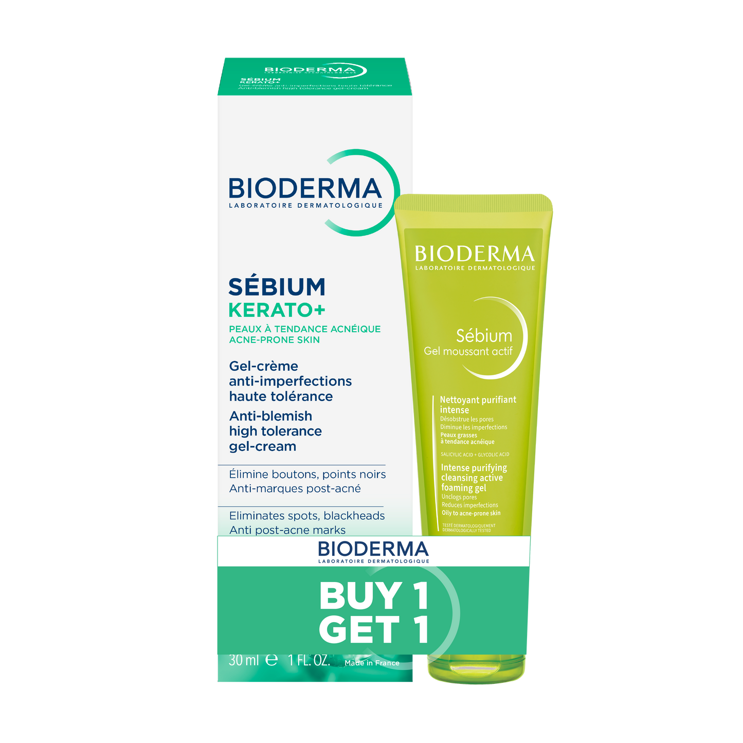 Buy One Sebium Kerato+ Gel Cream Anti Imperfection 30 Ml  Get One Sebium Intense Purifying Cleansing Gel 45 ML