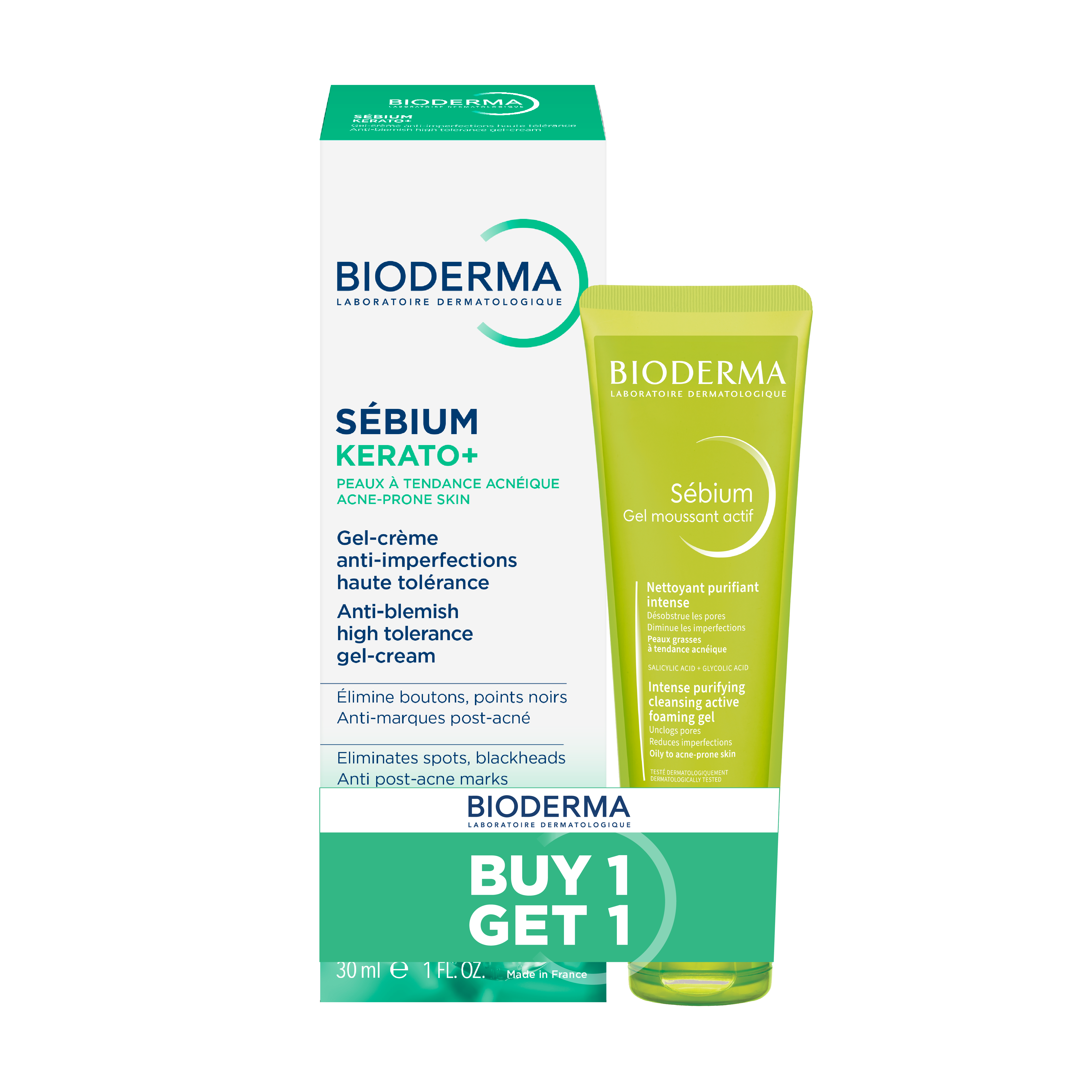 Buy One Sebium Kerato+ Gel Cream Anti Imperfection 30 Ml  Get One Sebium Intense Purifying Cleansing Gel 45 ML