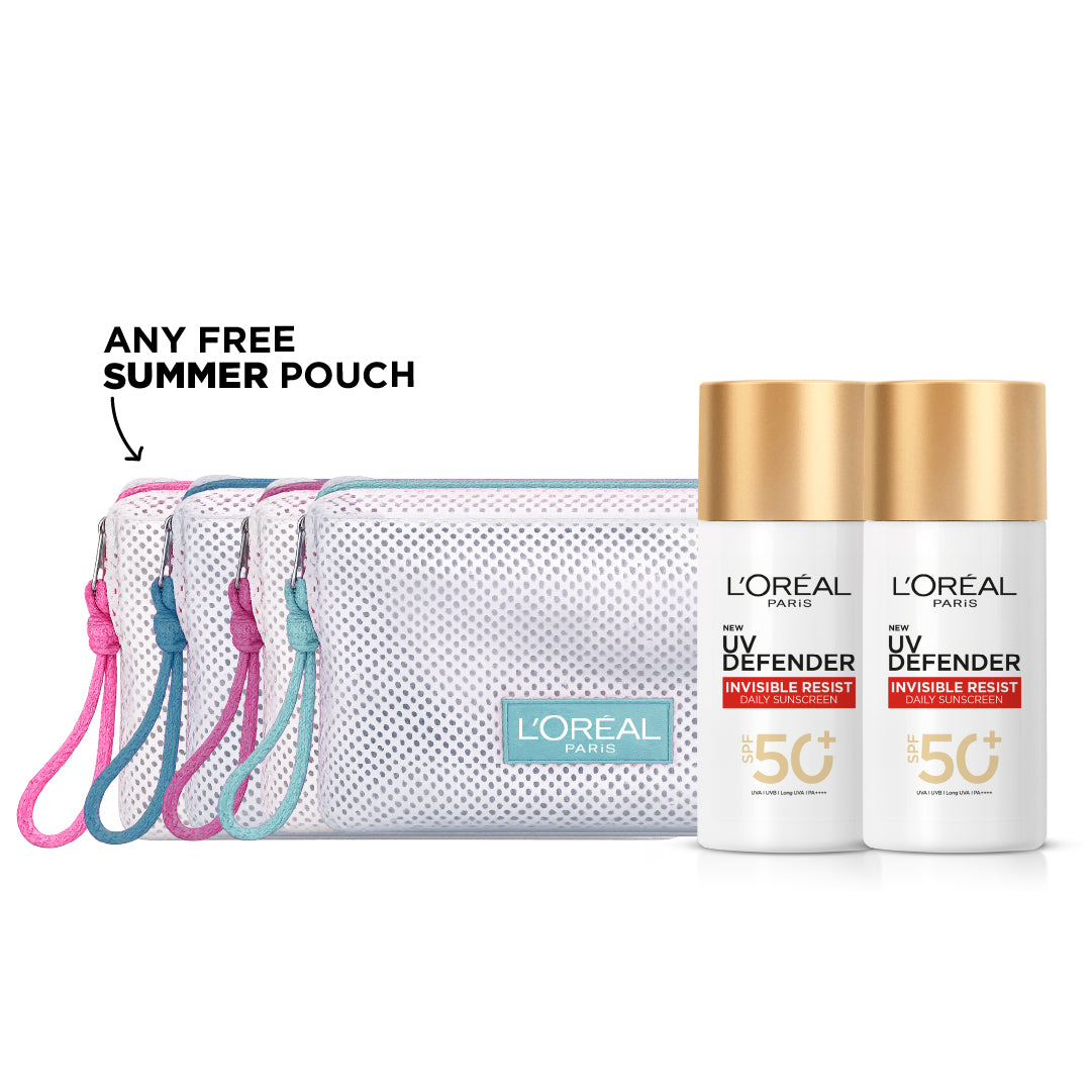Buy 2 UV Defender Invisible Resist SPF50+ 50ML & Get Free Gift - Summer Pouch