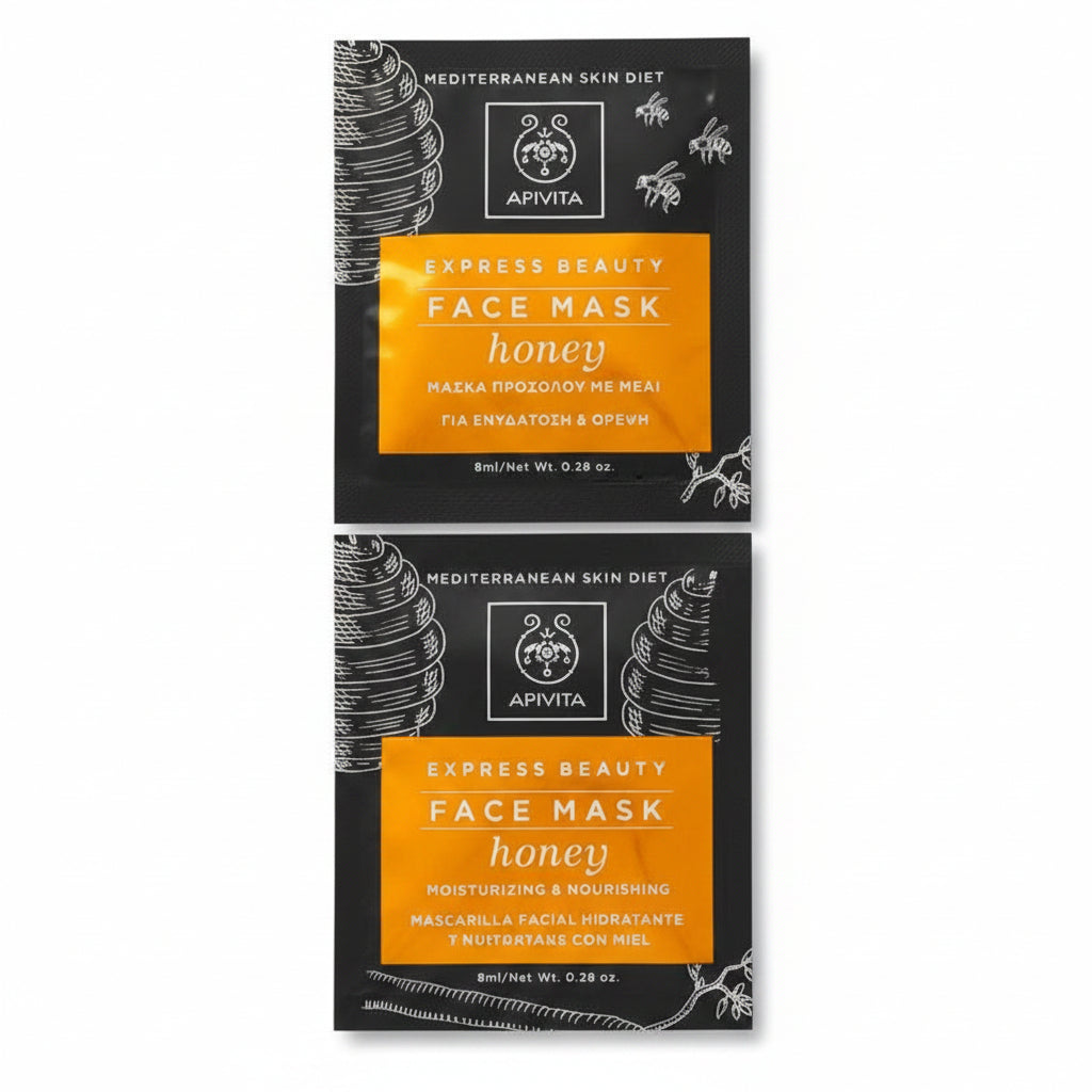 APIVITA Express Beauty Face Mask Honey Moisturizing & Nourishing 2 x 8ml
