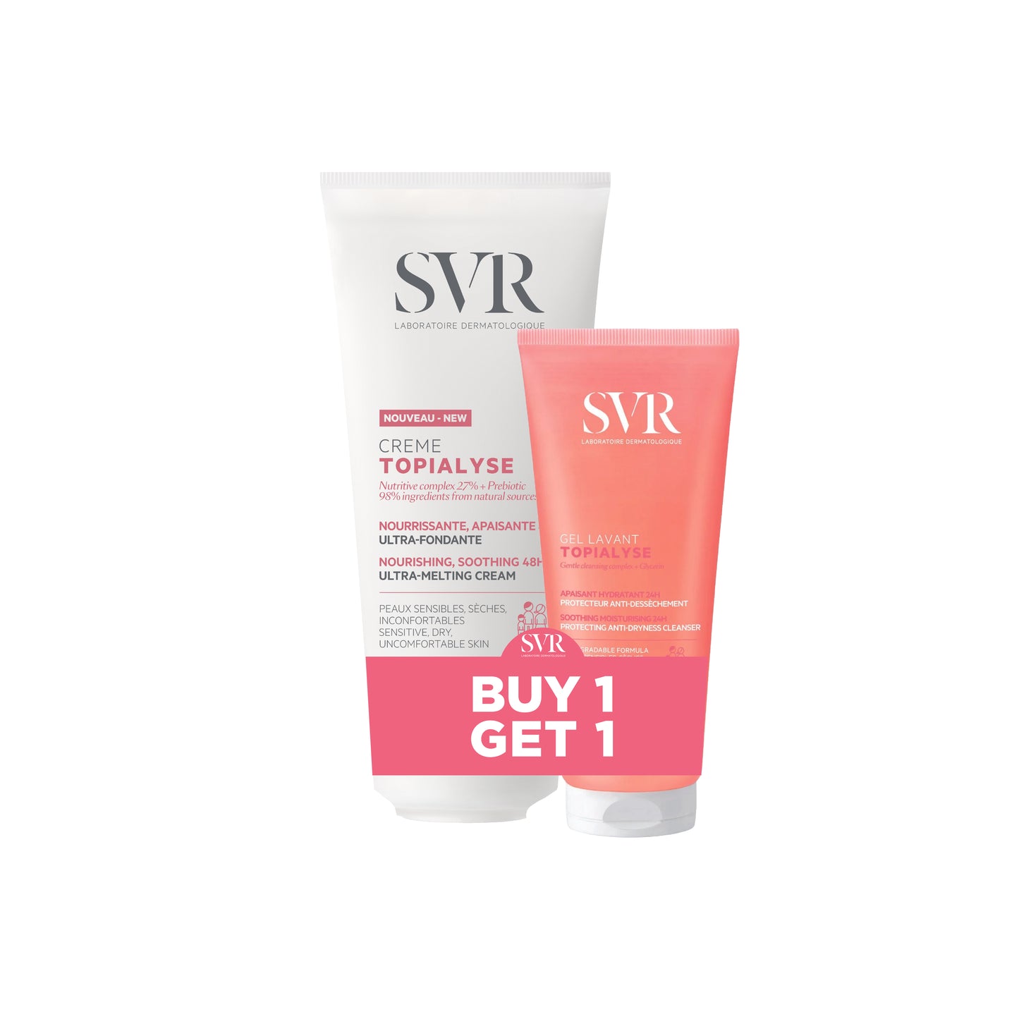Bundle SVR Topialyse Creme Emolliante 200 ML + Gel Lavant 55 ML